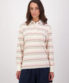 Women's Massey Striped Long Sleeve Rugby Top