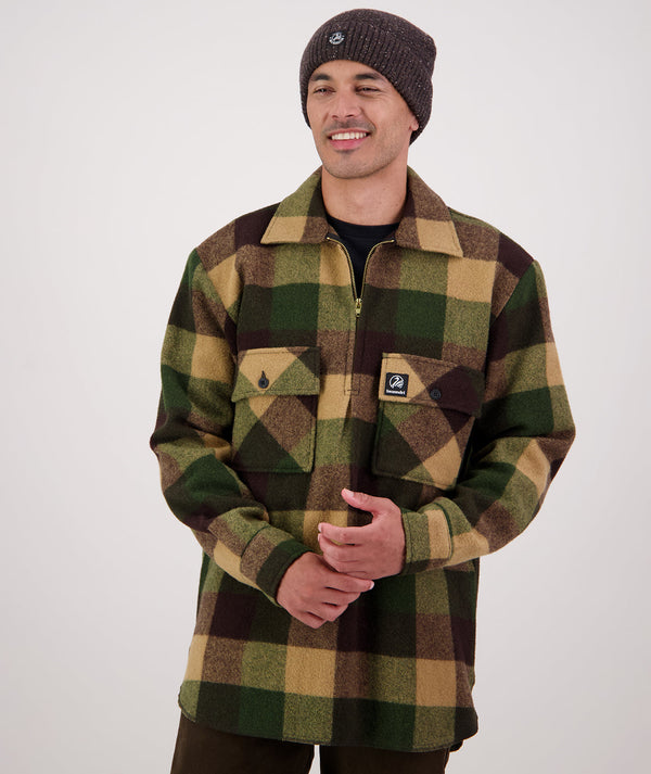 Men's Ranger Wool Bushshirt with Zip-up Front