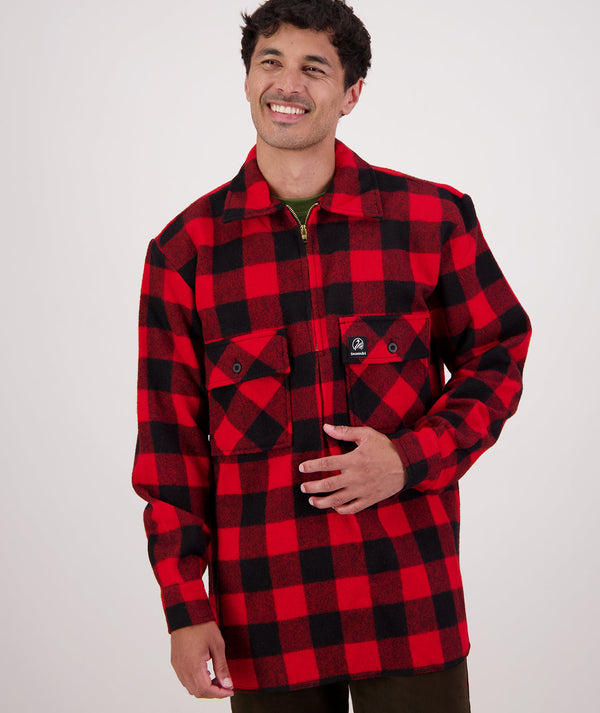 Men's Ranger Wool Bushshirt with Zip-up Front