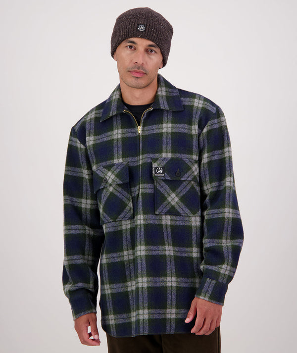 Men's Ranger Wool Bushshirt with Zip-up Front
