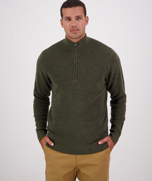 Men's Otahu River Quarter Zip Merino Knit